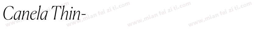 Canela Thin字体转换